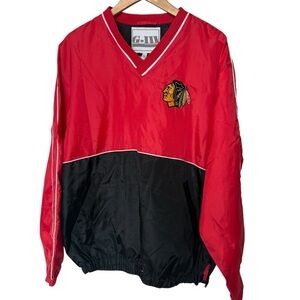 VTG G-III Sports Chicago Blackhawks Men's Windbreaker Jacket Red M NHL Hockey